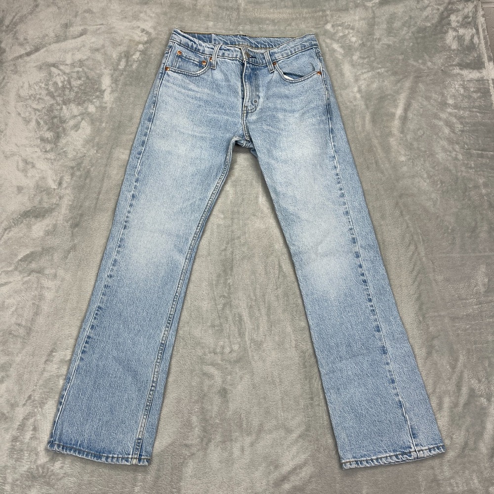 Levi's Jeans Mens 29x30 Blue Denim Light Wash Comfy Stretch 527 Slim Bootcut Leg